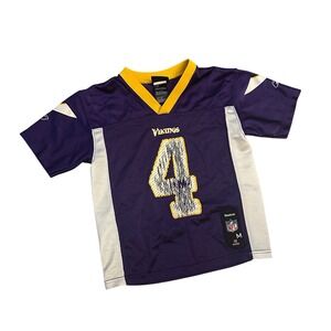 Reebok Minnesota Vikings Brett Favre 4 Jersey Kids Medium 5-6 Purple NFL Apparel